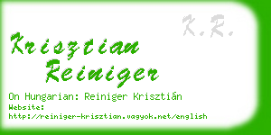 krisztian reiniger business card